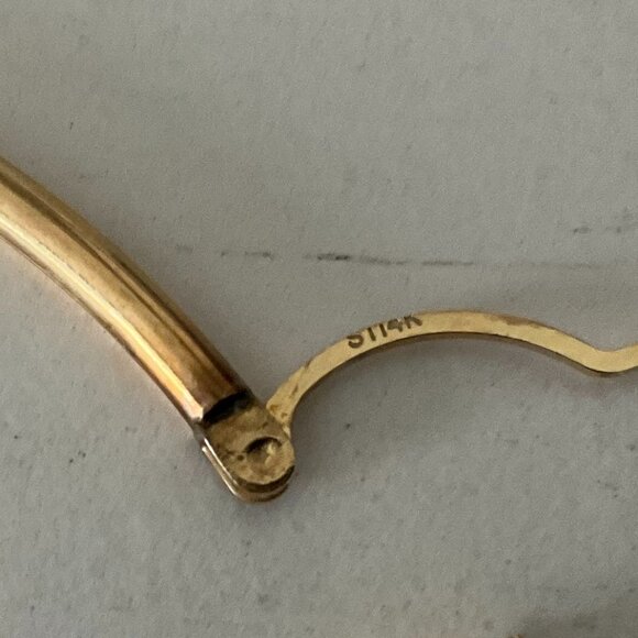 2 1/2" gold hoops 14k solid gold - Picture 5 of 5